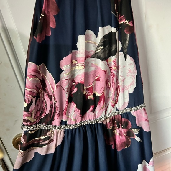 SLNY Pink long floral Sundress size 10 - Picture 3 of 8